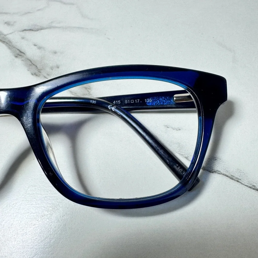 DKNY Eyeglasses Frames Navy Blue Tortoise Rectangular DK5001G 415 51-17-135